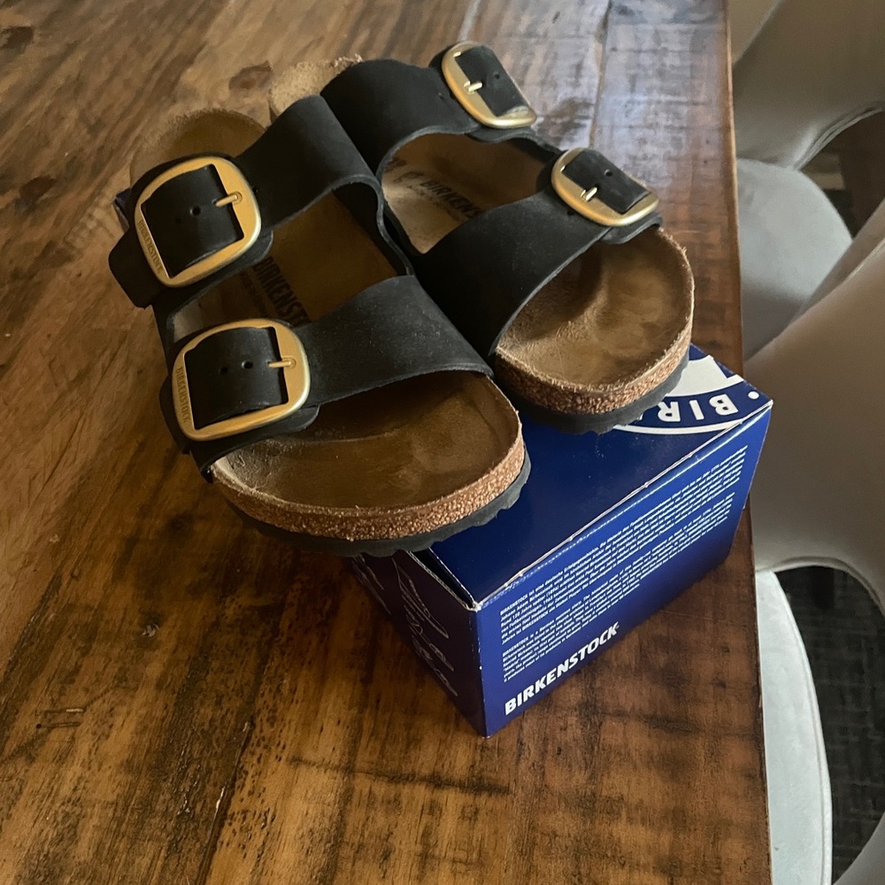 Birkenstock Big Buckle Black Sandals